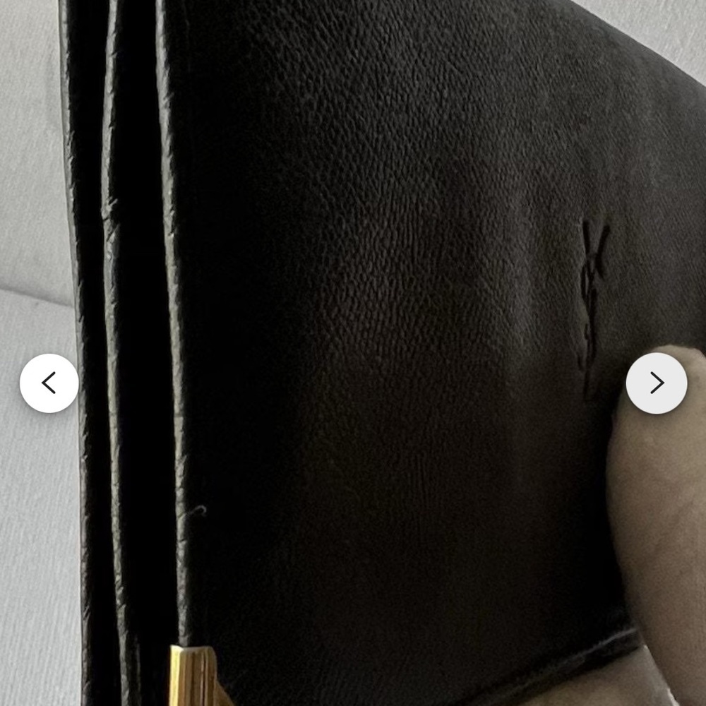 Vintage Yves Saint Laurent YSL Black Leather Cassandra Long Bifold Wallet EUC - Picture 15 of 16